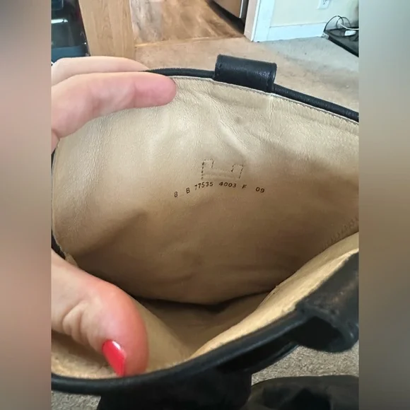 Frye Paige Tall Riding Boot Black Double Panels Womens Size 8 B - Picture 6 of 7